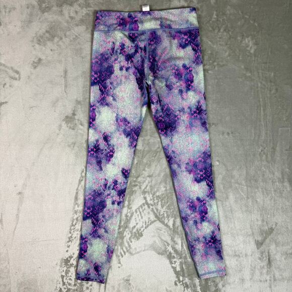 Ivivva Lululemon Tie Dye Abstract Full Length Leggings Kids Girls size 12 - Picture 9 of 10